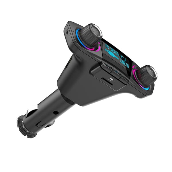 Dual Head Bluetooth FM-sender Bilradioadapter MP3-afspiller