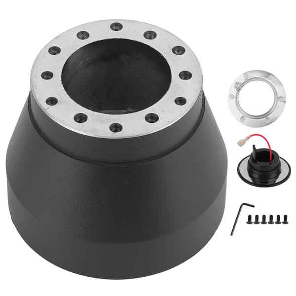 Ratstyrenav Adapter Boss Kit Aluminium Legering Slidstærk Sort Passer til E30 Alle Køretøjer