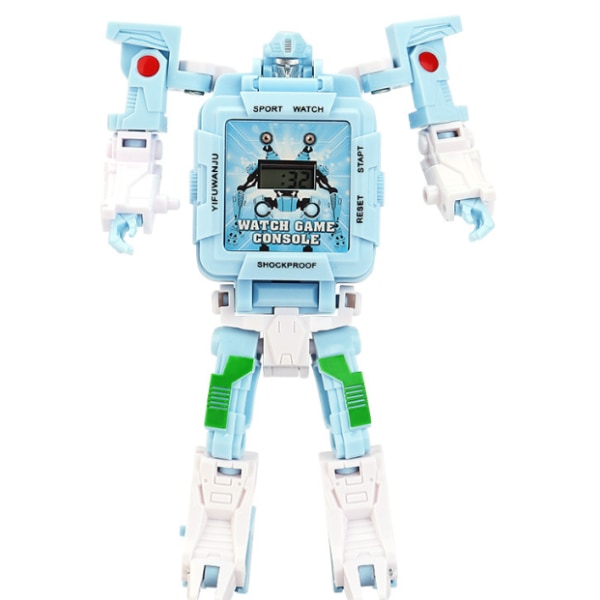 Transforming Robot Kids Toy Watch (Blue Game Watch),