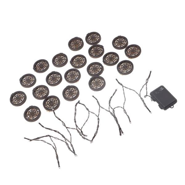 3D Vandtætte Halloween LED Lys String Farverige Edderkoppespind Mønster Dekorationslys