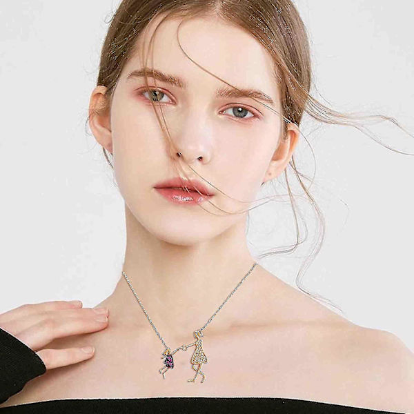 Den bästa morsdagspresenten från dotter till mor Mor och dotter halsband