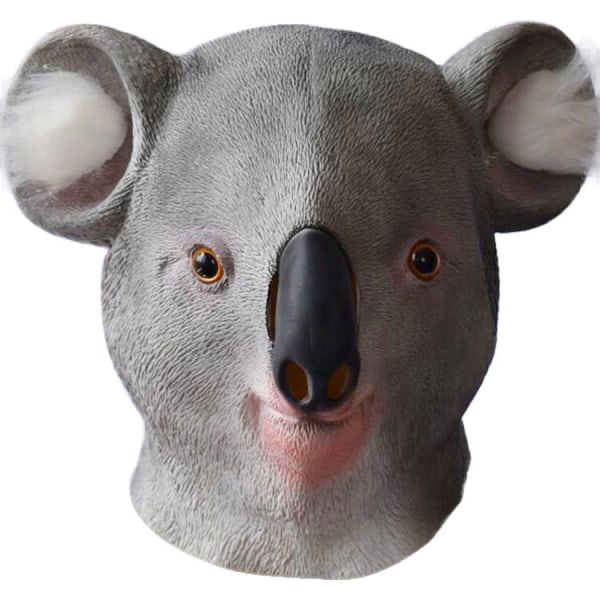 Grå koala maske wombat morsom skoleball fest dovendyr bjørn hodetrekk dyrelek rekvisitter uttrekkbar bjørn maske