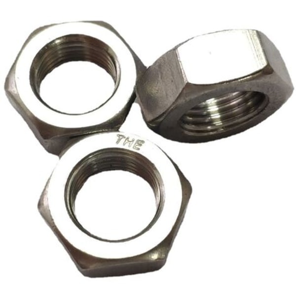 M12 sekskantmøtrikker (4 pakke) sekskantmøtrikker til bolt - metal med groft gevind 1,9*0,8 cm (sølv)，Fonepro