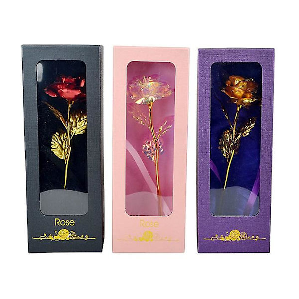 Gold Foil Rose -lahjarasia, luova lahja ystävänpäivälle gold