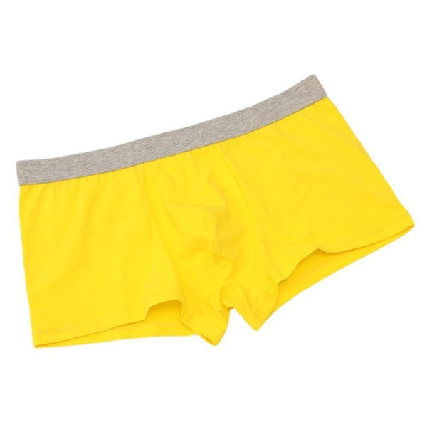 Miesten hengittävät arkut Boxer Shortsit Alusvaatteet Yellow XL