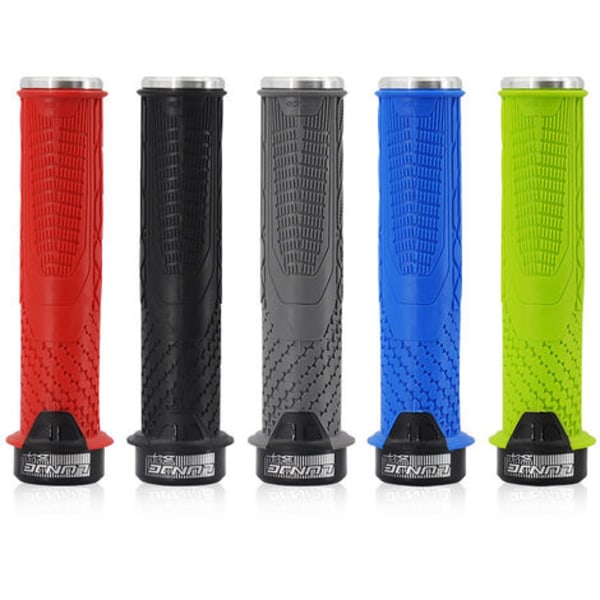 MTB-håndtak, Ergonomisk MTB-armbånd, sklisikre sykkelhåndtak i gummi, MTB-håndtak med dobbel lås, Lengde 140 mm Diameter A