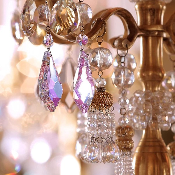 20st/ set Lamphänge Glänsande Utsökt Faux Crystal Tear Drop Suncatcher Klar Ljuskrona Pendel För Hem