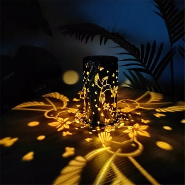 Solskyddslykta, Vattentät, Utomhusbelysning, Retro Hollow Lantern, Dekorativ konst, Garden Light