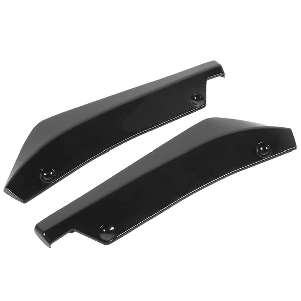 2 stk. bakre støtfangerleppe diffuser spoiler anti-ripe beskyttelse blank svart universalbil