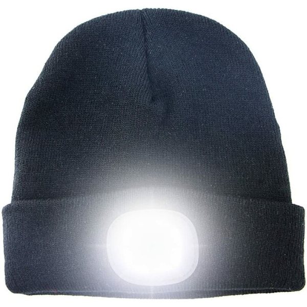 Otsalamppu, kannettava irrotettava ladattava LED-otsake, neulottu unisex -muotihattu