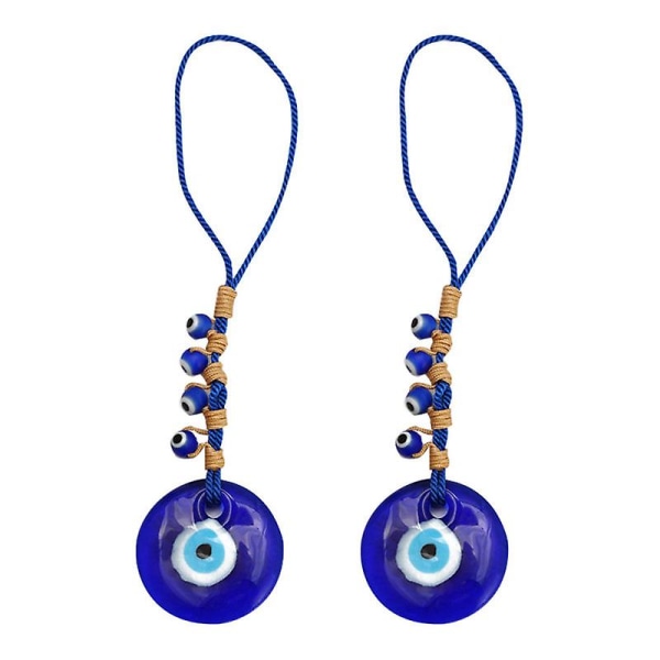 2kpl turkkilaisia ​​käsintehtyjä klassisia Evil Eye -riipuksia Blue Evil Eye Decor Hamsa riipuksia