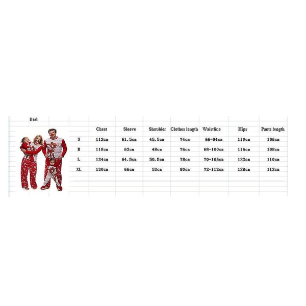 Familjematchande set Cotton Xmas Pyjamas M Dad