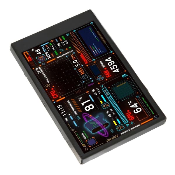 3,5-tommers IPS-datatemperaturmonitor Dobbel USB C Tilpassbar layout PC CPU-datamonitor ARGB-kabinett-temaeditor