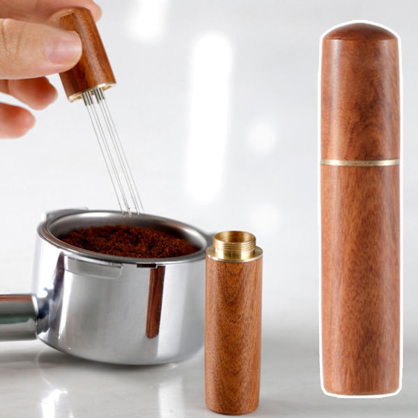 3st Nålpulverdistributör Livsmedelsklass Anti-rost Återanvänds Säkert Anti-deformering Bryt upp Klumpat pulver Rostfritt stål Espresso Tamper Kaffepulver Dist