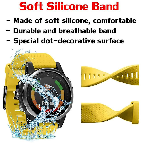 20 mm bred silikon watch med snabb passform