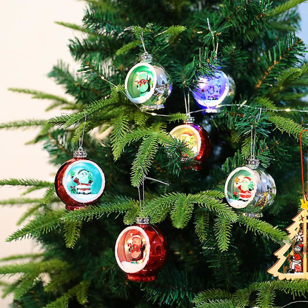 Julegave plastik lys Julepynt kugler silver