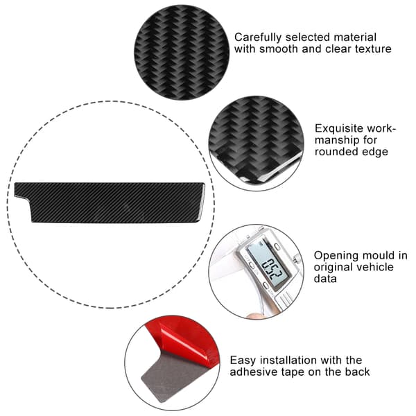 Carbon Fiber Copilot Kontrolpanel Trim Cover til Toyota RAV4 2006 2012