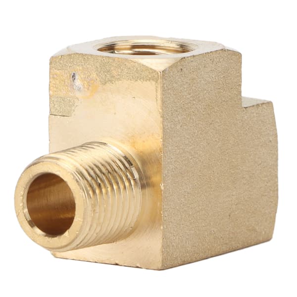 Messingrør T-stykke Bil Solid Gate Rør Utvendig Gjenge 1/8in NPT Hann 1000 PSI