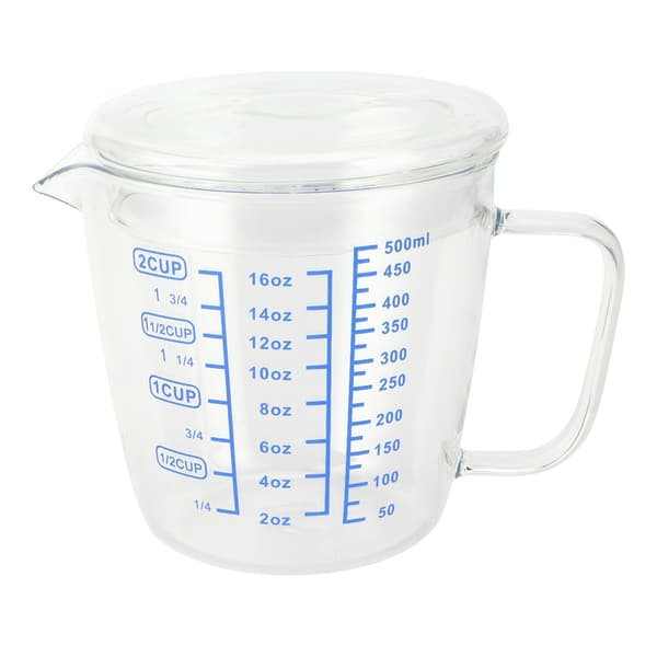 Glas Mätkopp med Lock 500ml Kapacitet