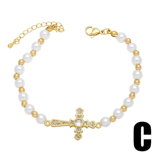 Armband Vintage Zircon Cross Modesmycken Ac9643