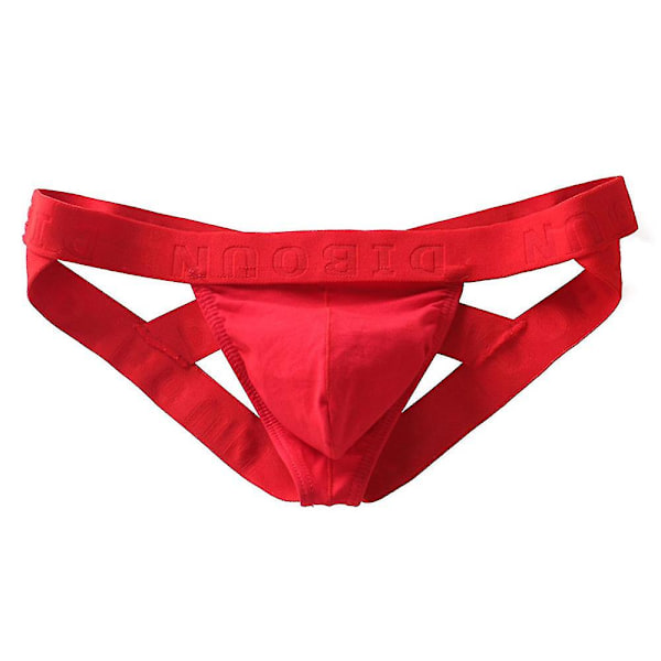 Män Sexig Bandage G-String Strings Erotiska Trosor Underkläder Red L