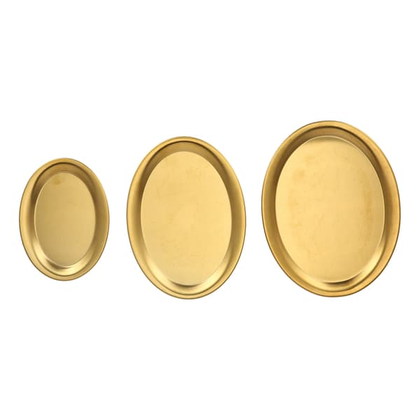 Rustfritt stål speilpolert dessertbrett gull snacks smykker display plate