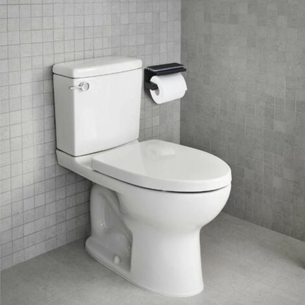Självhäftande toalettpappershållare med hylla Väggmonterad toalettrullshållare Ingen borrning krävs SUS 304 Rostfritt stål Toi