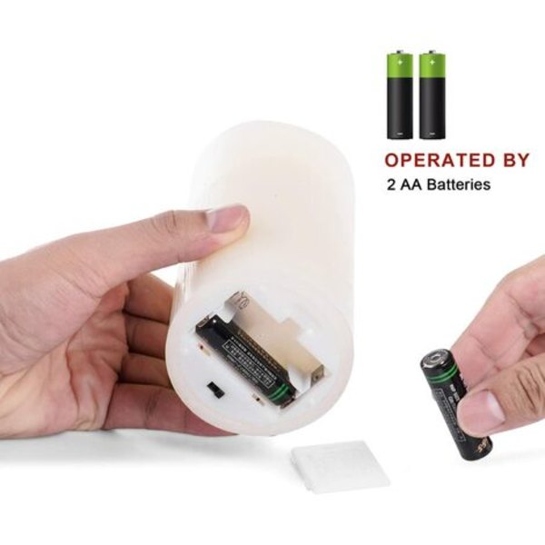 Set med 3 Real Wax Electric LED Flameless-ljus med fjärrkontroll och 24-timmarstimer (D: 8 x H: 10 x 12,5 x 15 cm)