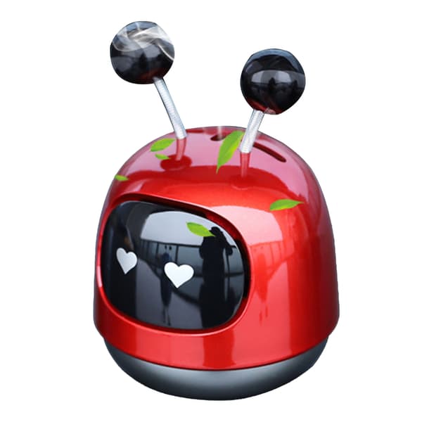 Robot Style Bil Luftudluftning Aroma Diffuser Solid Parfume Ornament Langvarigt Interiørtilbehør Rød