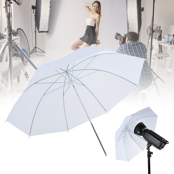 83 cm Gennemskinnelig Hvidt Blødt Paraply Studio Flash Lys Diffuser Softbox