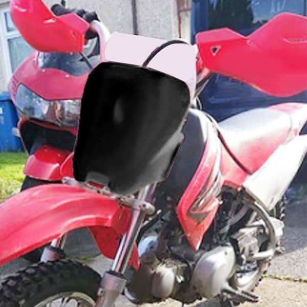 CRF70 Motorcykel Frontnummerplade Sort Højtydende Plast
