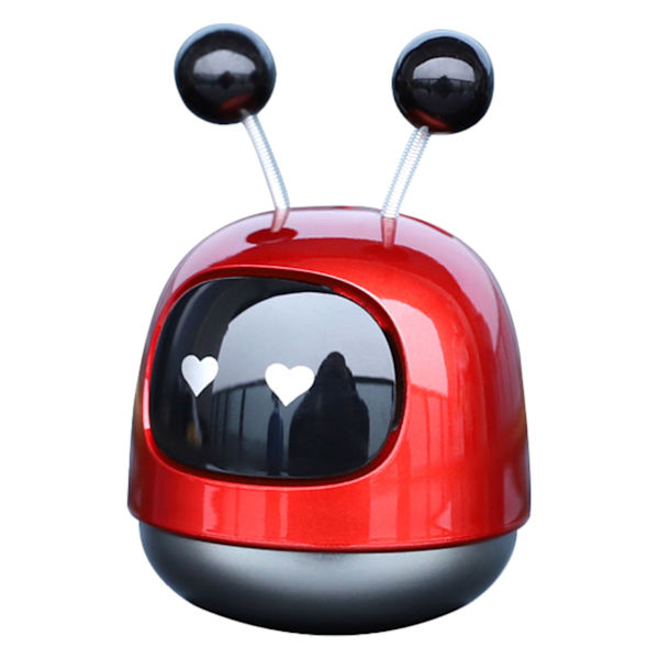 Robot Style Bil Luftudluftning Aroma Diffuser Solid Parfume Ornament Langvarigt Interiørtilbehør Rød