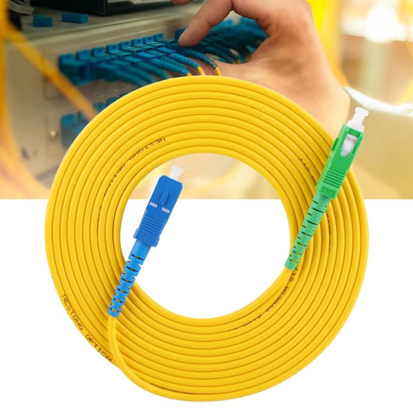 2 stk. 3m SC APC til SC UPC Single Mode Fiber Patch Kabel Jumper
