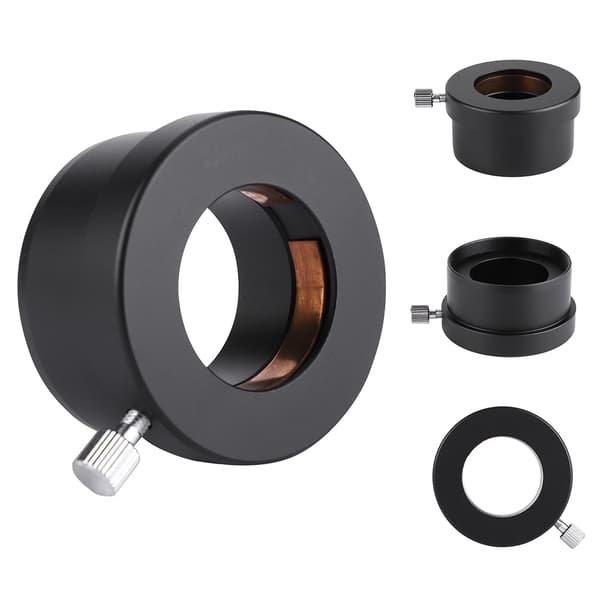 1,25 tommer teleskopokularadapter sort metalmontering