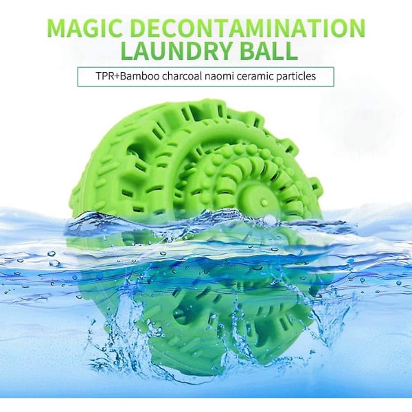 Tvättboll, miljövänlig tvättboll, (innehåller inget kemiskt tvättmedel) Negativ jon Magic Wash Rengöringsverktyg för personlig vård - ca 1 500 tvättar för W