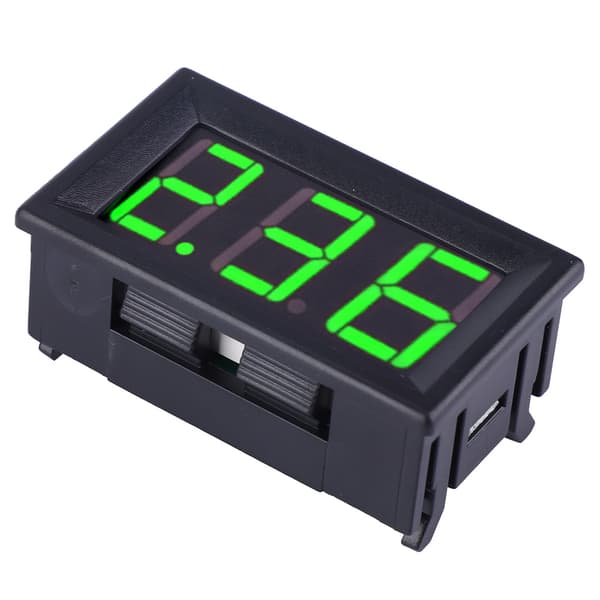 0,56 tommer dobbelt kabel digitalt DC strøm display panel 0-10A Amperemeter grøn