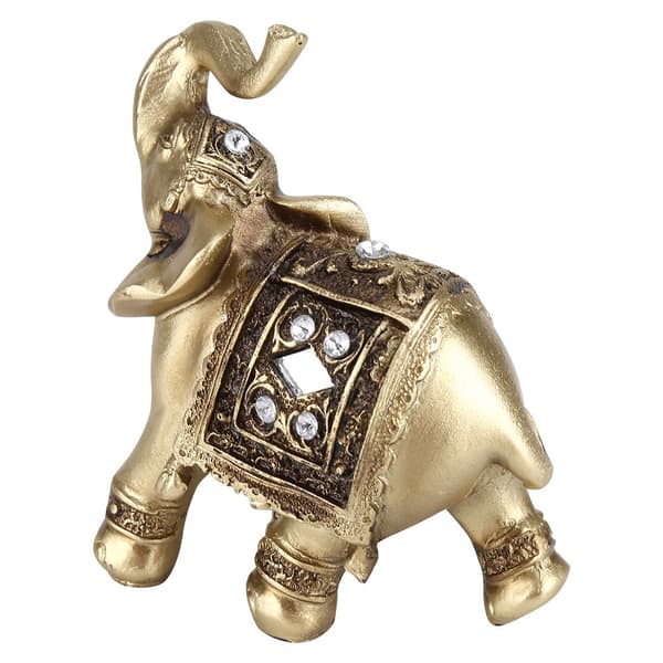 Gull Elegant Elefant Statue Hjemmekontor Dekor Gave