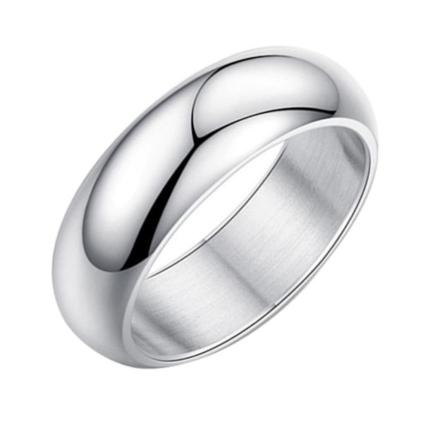 Unisex mode rostfritt stål förlovning par band fingerringar smycken present US 7 Female