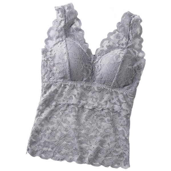 Lace Camisole Ladies Knit urheilualusvaatteet Gray 3XL