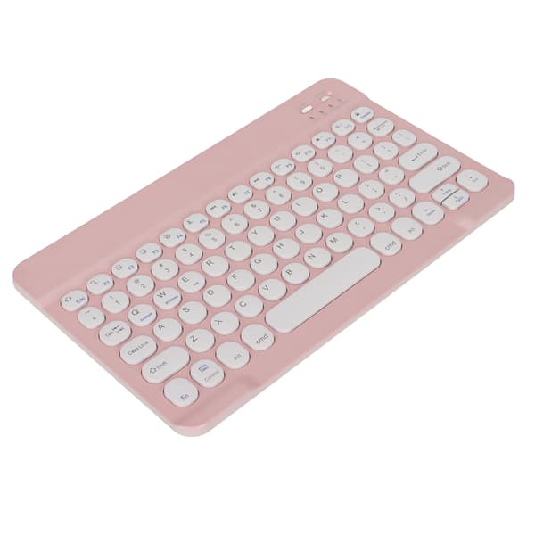 Trådløst tastatur til mobiltelefon, tablet, bærbar computer, stabil forbindelse, kompatibel med iOS Android Windows Pink