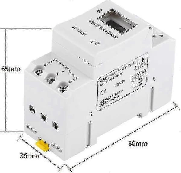 LCD Digital Timerkontakt - Ugentlig Programmerbar Elektronisk Relæ til 220V