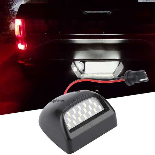 2 stk. ABS Bilnummerplade LED Lys Lampe til Chevrolet Silverado