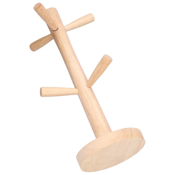 Solid Rustbestandig Multifunksjonell Kaffekoppholder i Tre for Hjemmekontor Hotell