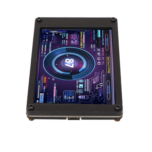 3,5 tommers datatemperaturmonitor med temaredigerer, justerbar lysstyrke for PC CPU GPU RAM Internett værdata-skjerm