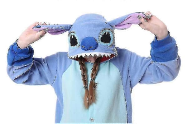 Stitch Pyjamas Anime Tecknad Sovkläder Overall Jumpsuit-1