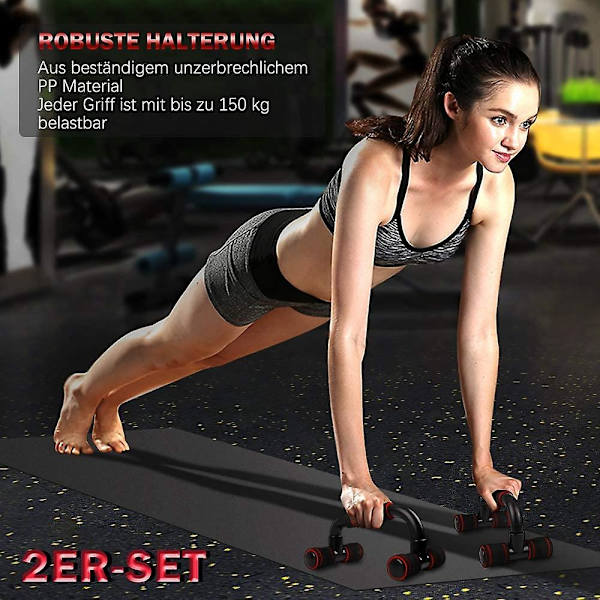 Ammattimaiset push-up-kahvat liukumattomilla tankoilla fitness, voimisteluun, voimaharjoitteluun ja voimaharjoitteluun