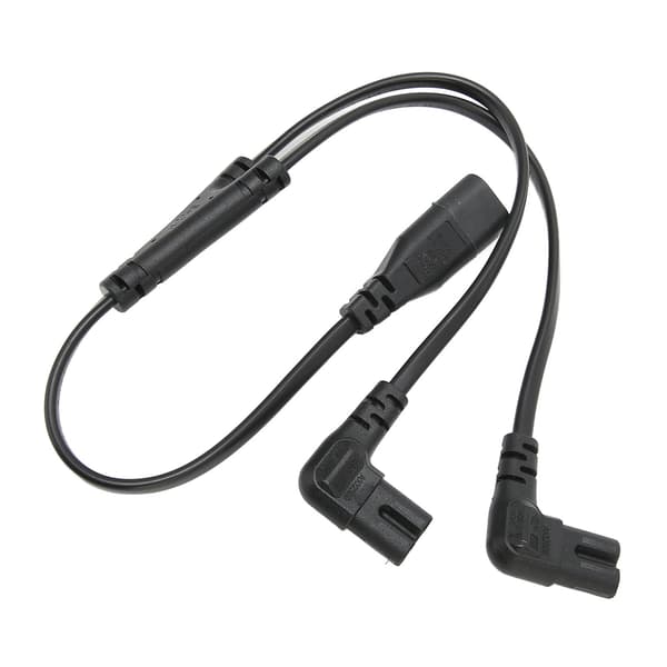 C8 til dobbel C7 strømsplitterkabel for LCD-skjerm og skrivebordslampe