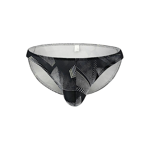 Miesten printed pullistuva pussihousut Mukavat matalat alusvaatteet Black L
