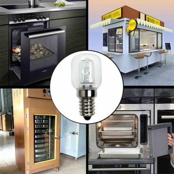 25W mikrovågsglödlampa E14-sockel säkerhetsugnsbelysning, hög temperaturbeständighet 500 ℃ högkvalitativ glödtråd, för Micr