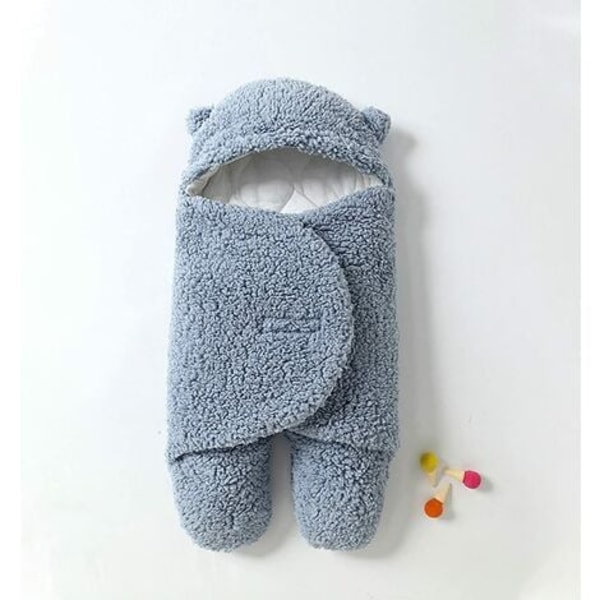 Unisex baby , väska för barnpassning, väska med huva, sovsäck med huva Nyfödd-Blå-S(0-3 månader)